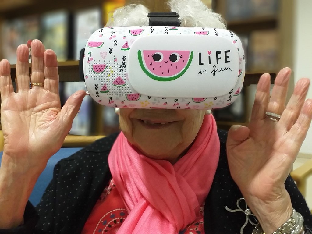 Participante en una sesión de Realidad Virtual.